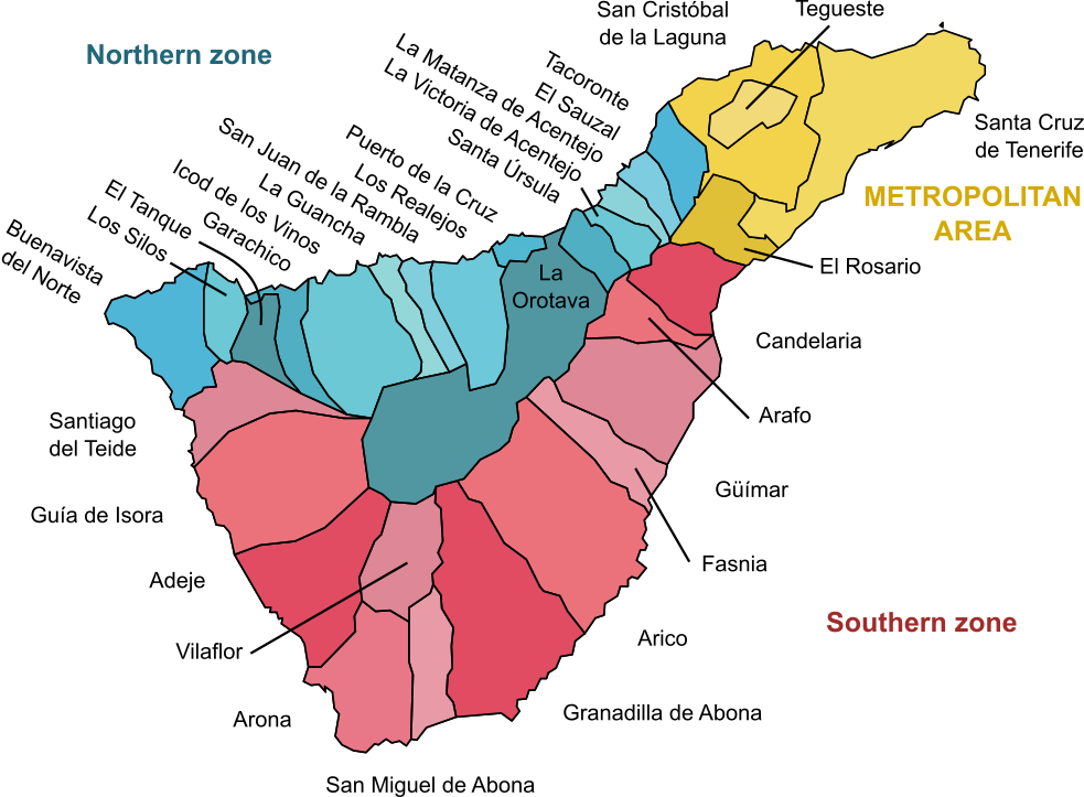 Municipalities of Tenerife